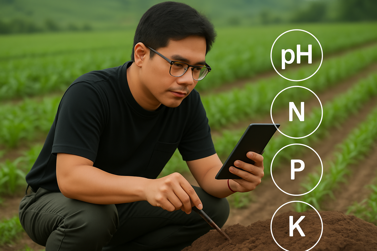 เกษตรกรใช้แอปวิเคราะห์ดิน
